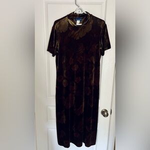 J. McLaughlin Vintage Brown Velvet Dress